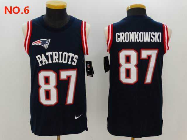 Men's New England Patriots #87 Rob Gronkowski Jersey NO.6;